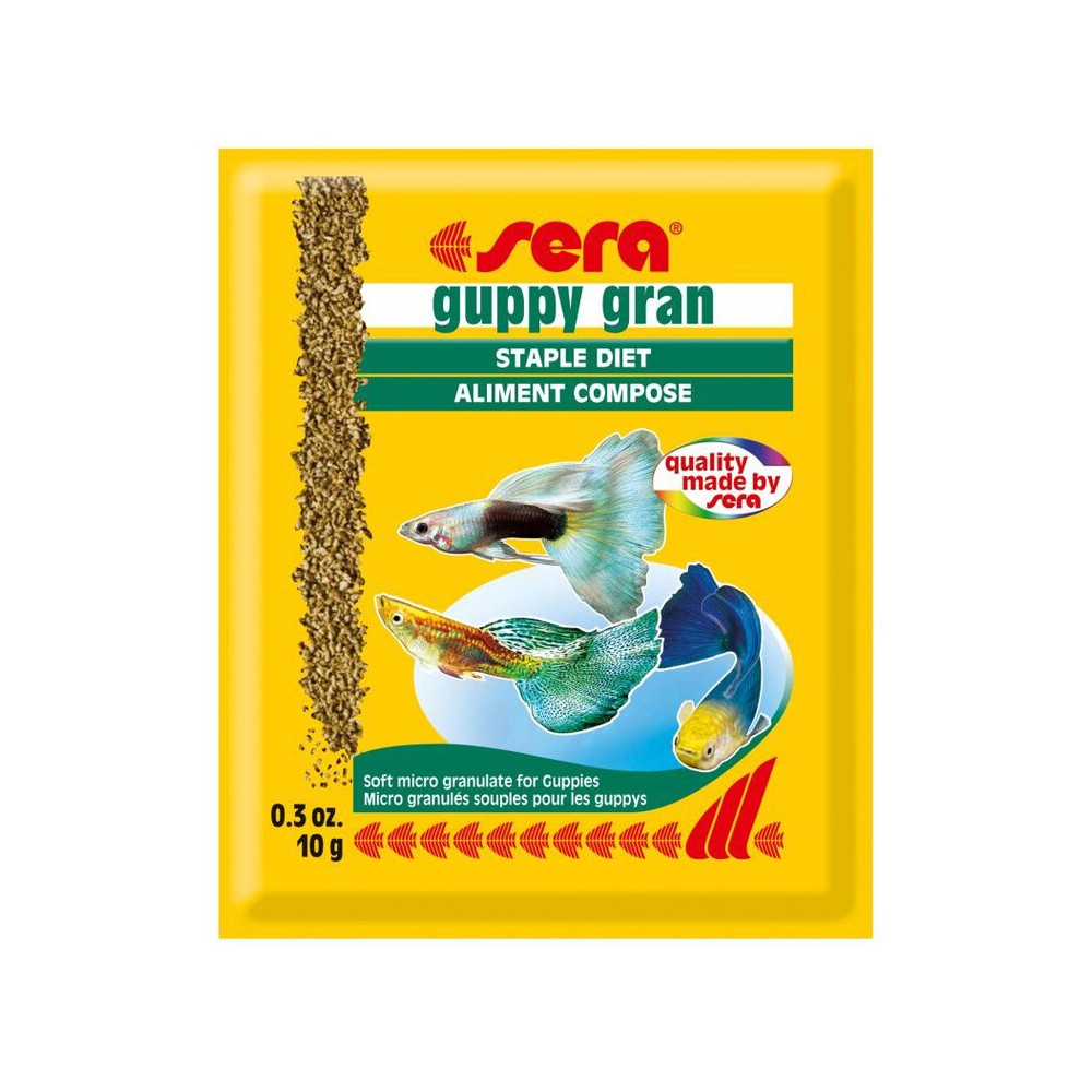 Корм для рыб SERA Guppy Gran 10г корм для рыб sera guppy gran 10г