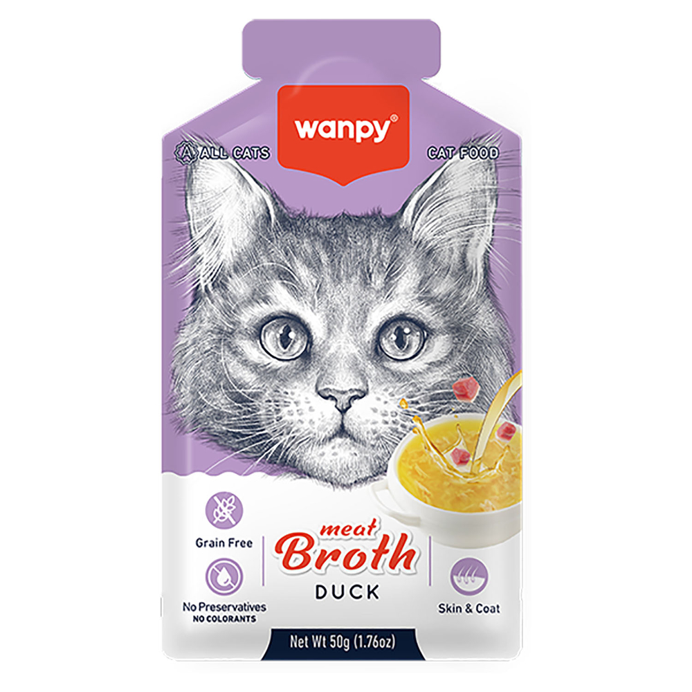 Корм для кошек WANPY Cat Бульон с уткой пауч 50г
