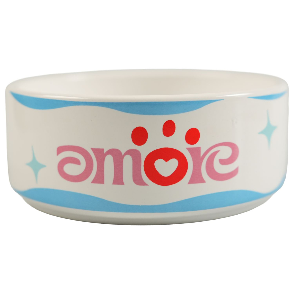 Миска для собак MrKranch Чао Белла керамическая голубая 420мл 675₽