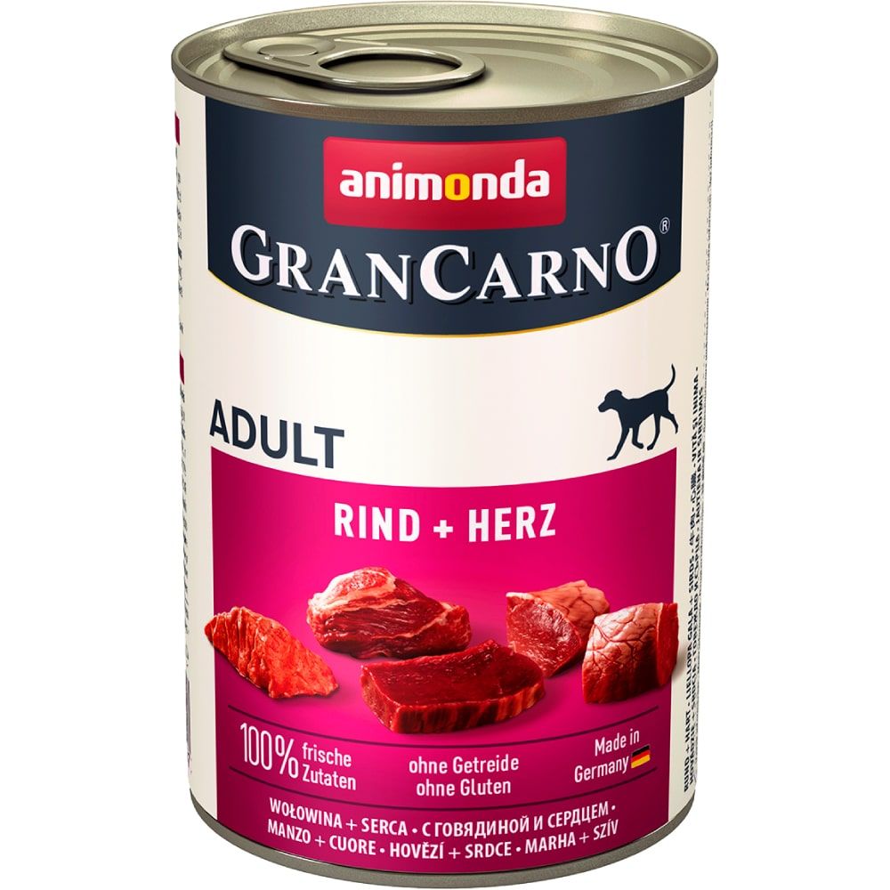 Корм для собак Animonda Gran Carno Original Adult говядина и сердцем банка 400г
