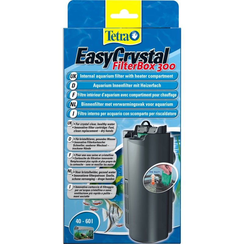 Фильт TETRA внутренний EasyCrystal FilterBox 300 для аквариумов 40-60 л, 300л/час комплекс tetra aquaart explorer line led аквариумный полумесяц 60 л 32х50х50 см