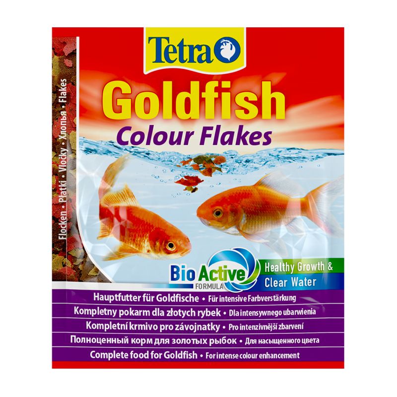 цена Корм для рыб TETRA Goldfisch Colour в хлопьях для улучшения окраса золотых рыб 12г