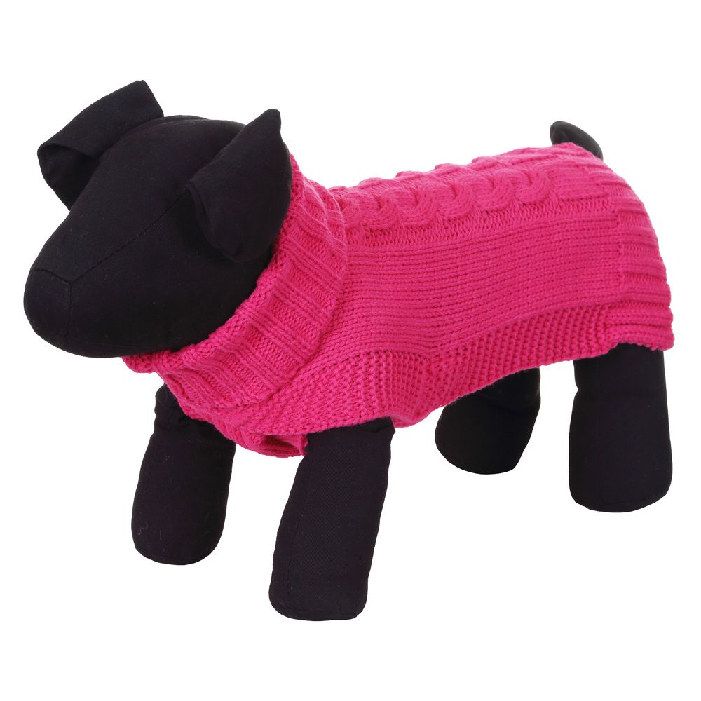 Свитер для собак RUKKA Wooly Knitwear размер M розовый свитер для собак rukka stardust knitwear светоотражающий черный xs 23см