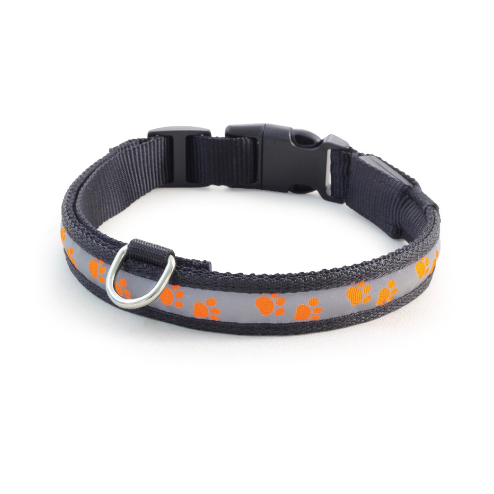 Ошейник для собак TRIOL Night City светодиодный оранжевый S, 20х230-310мм