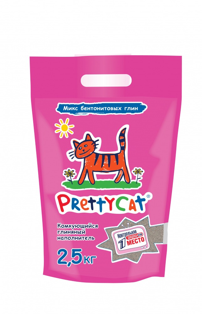 Наполнитель для кошачьего туалета PrettyCat Euro Mix комкующийся 2,5кг