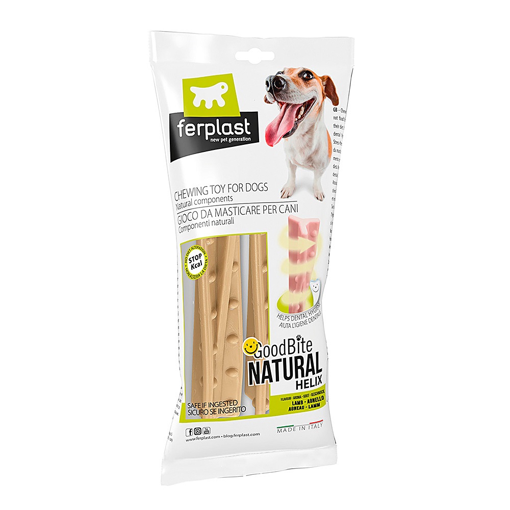 Игрушка для собак FERPLAST GoodBite Helix M Bag кость вкус баранины 12см 23г 2шт 551₽