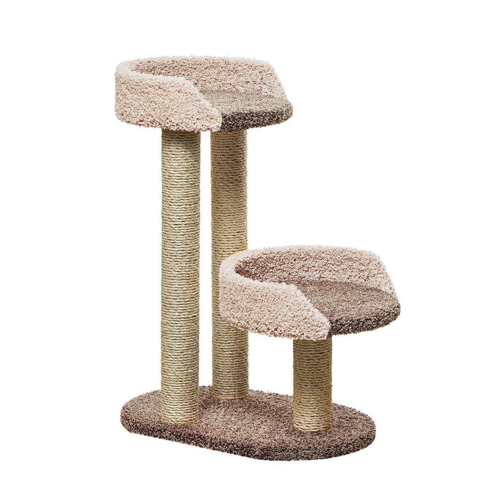 Когтеточка для кошек ПУШОК Дося 60х40х87см каппучино с молочным 8700₽