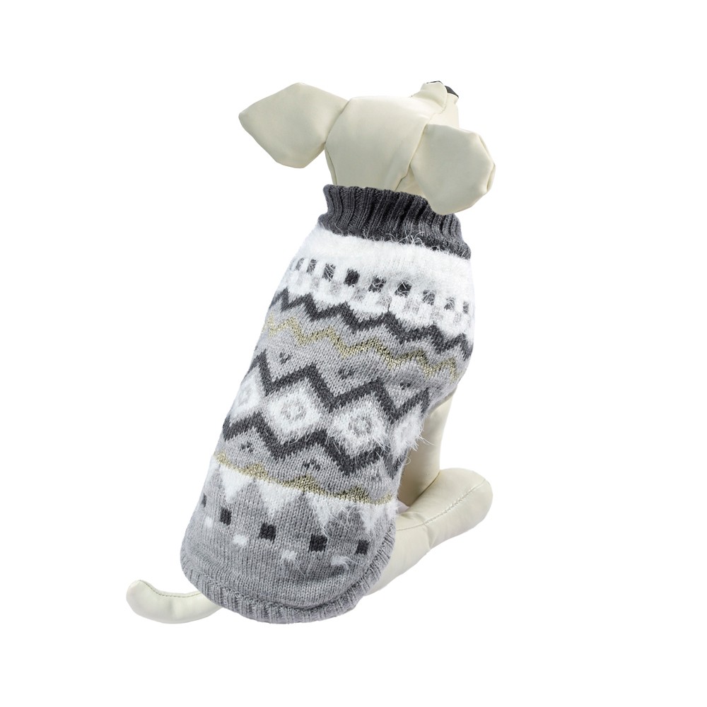 свитер косички xs серый размер 20см triol шт Свитер для собак TRIOL Ромбы XS, серый, размер 20см