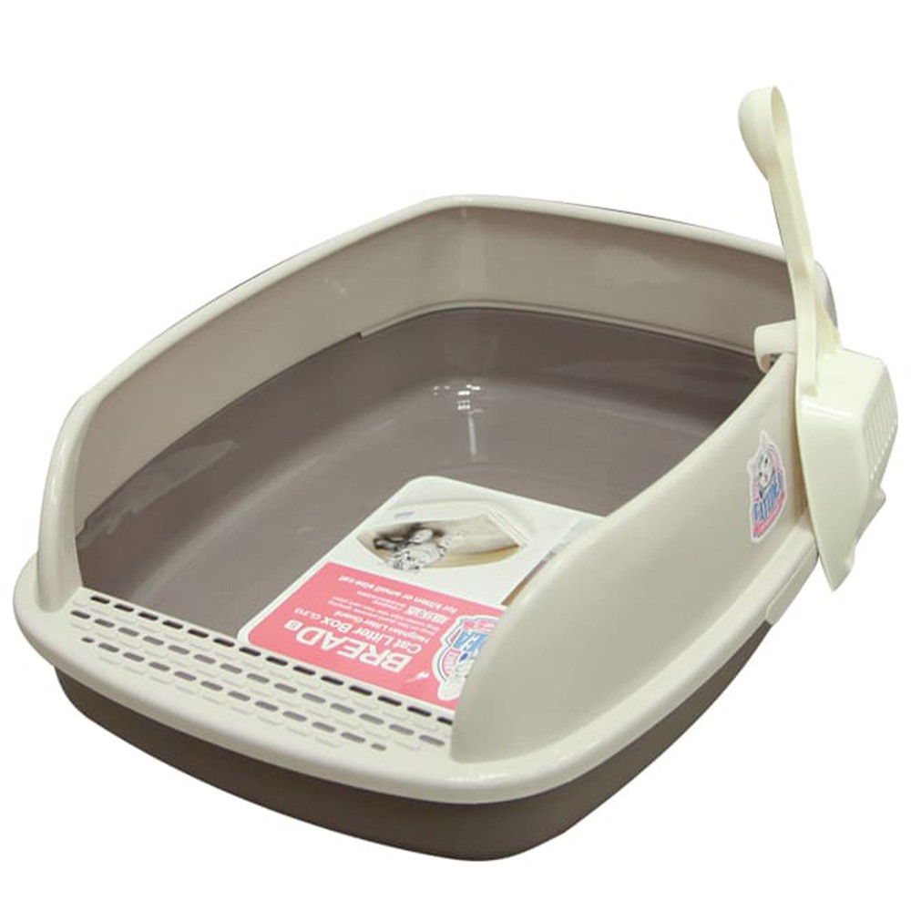 Туалет для кошек CATIDEA с совком, коричневый 46х36х15см