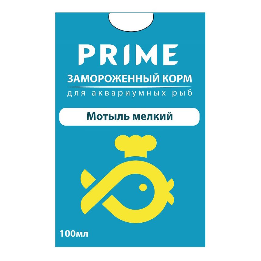 Корм для рыб PRIME Мотыль мелкий в блистере 100мл цена и фото