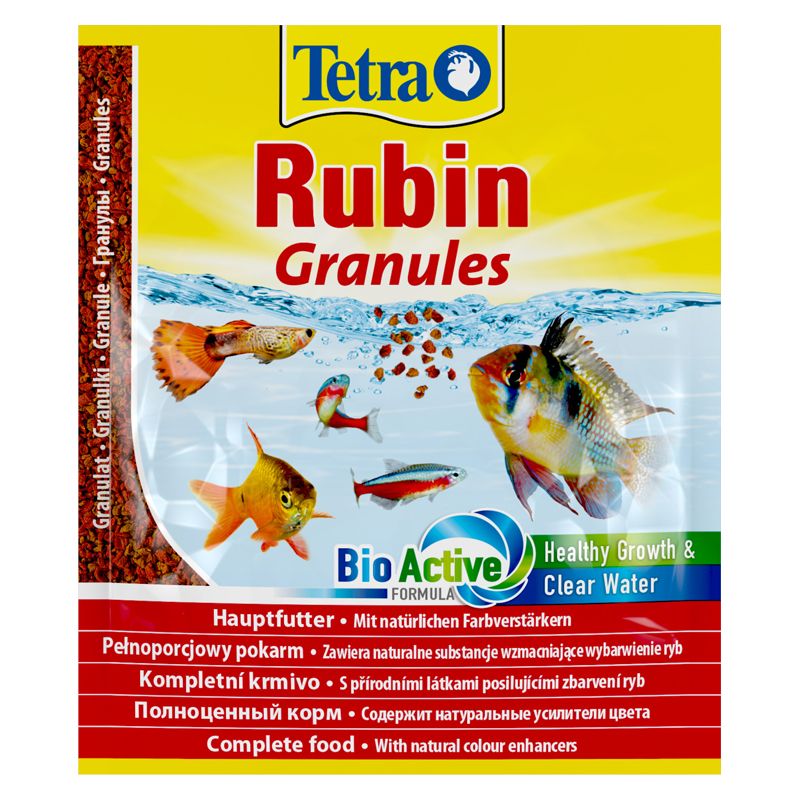 Корм для рыб TETRA Rubin для улучшения окраса 15г корм tetra guppy colour для гуппи для улучшения окраса