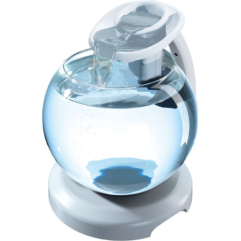 Аквариум TETRA Cascade Globe Duo Waterfall белый круглый с LED светильником 6,8л prime аквариум с led светильником фильтром и кормушкой черный 33 л
