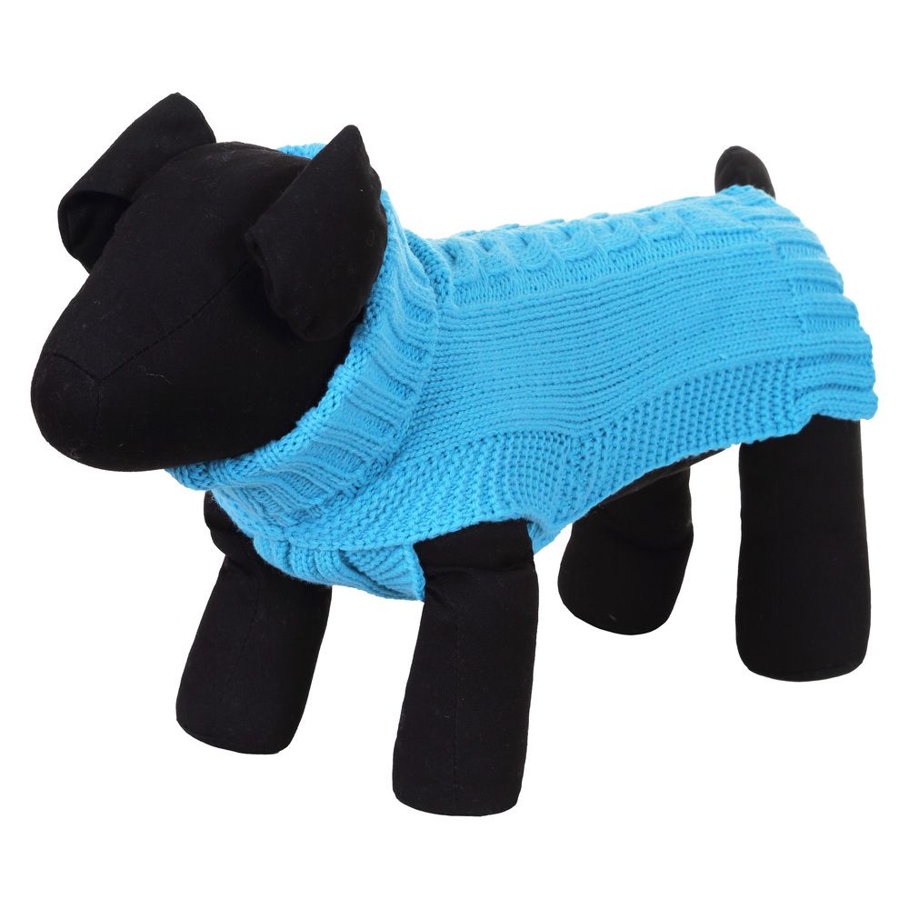 Свитер для собак RUKKA Wooly Knitwear размер L голубой свитер для собак rukka stardust knitwear светоотражающий черный xs 23см