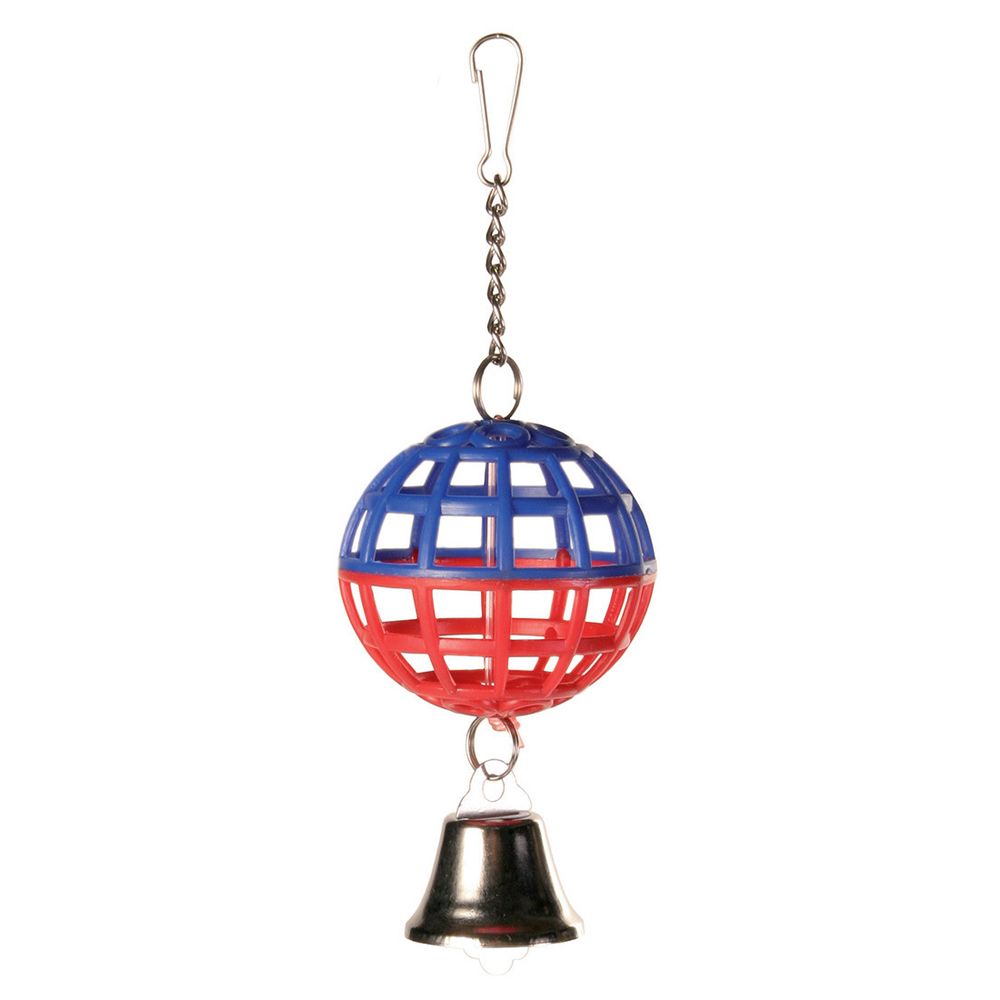 Игрушка для птиц TRIXIE шарик с колокольчиком ф5см пластиковый