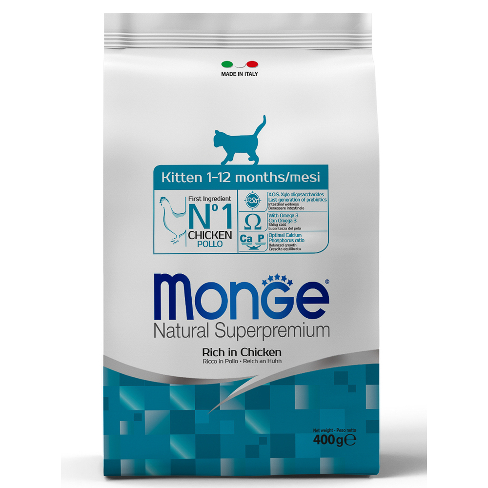 Корм для котят Monge Cat курица сух. 400г