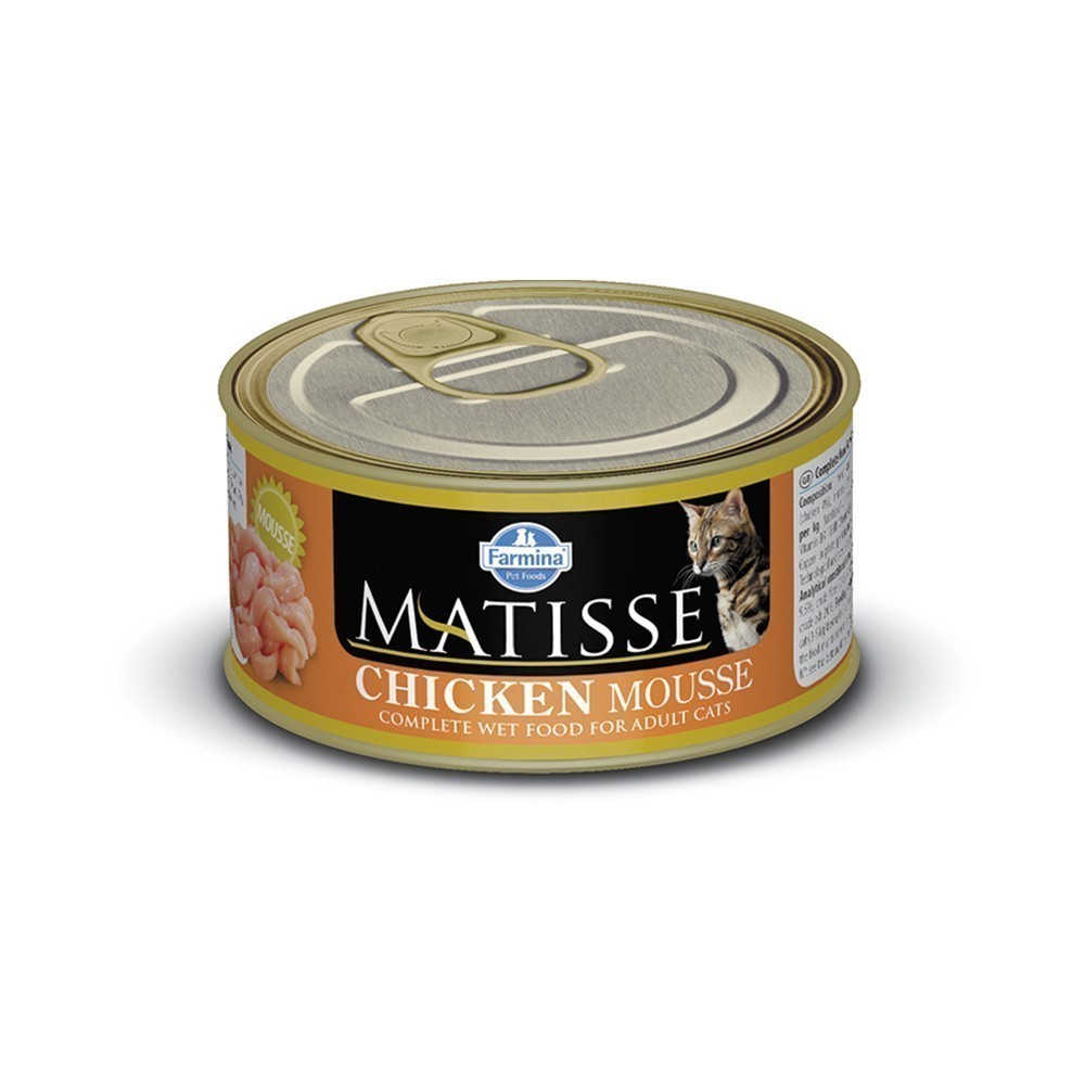 Корм для кошек Farmina Matisse мусс с курицей банка 85г 163₽