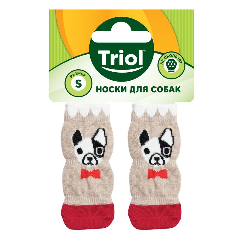 Носки для собак TRIOL Собачка, размер S носки для собак triol ромбы размер s