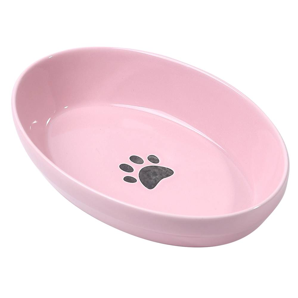 Миска для животных Foxie Paw on Pink розовая керамическая 16х11х4см 230мл