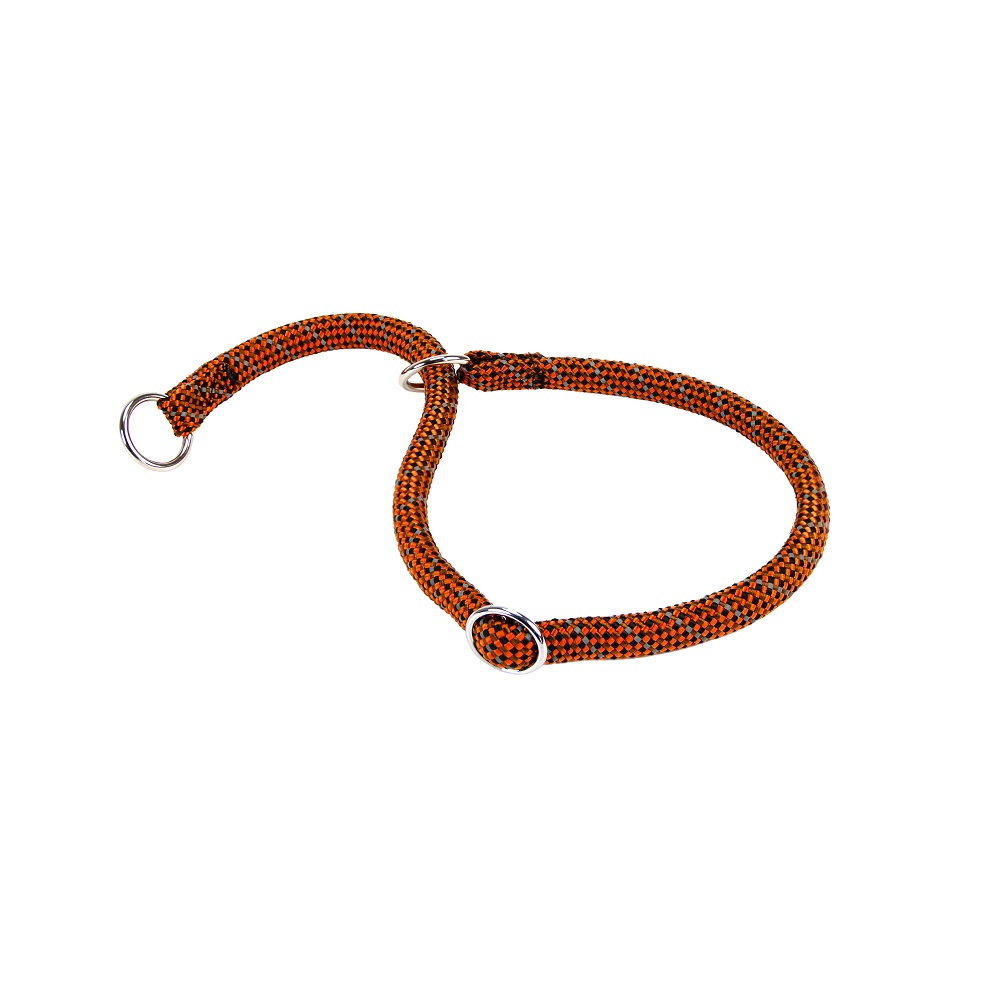 Ошейник-полуудавка для собак FERPLAST Sport Reflex CS1350 нейлоншнур 13мм светоотроранжс чёрн 987₽
