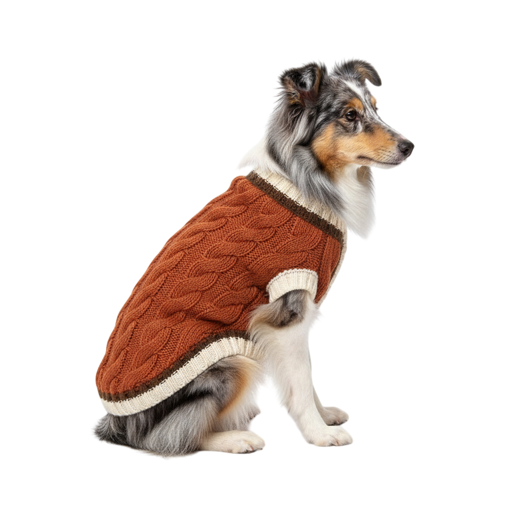 Свитер для собак Foxie Aesthetics рыжий р. L (длина спины 40см, обхват груди 48-52см)