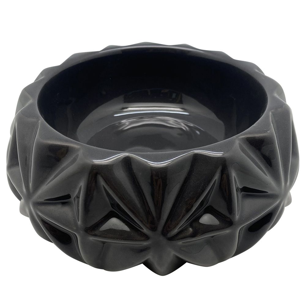 Миска для животных Foxie Black Marble черная керамическая 16,5х16,5х6см 350мл