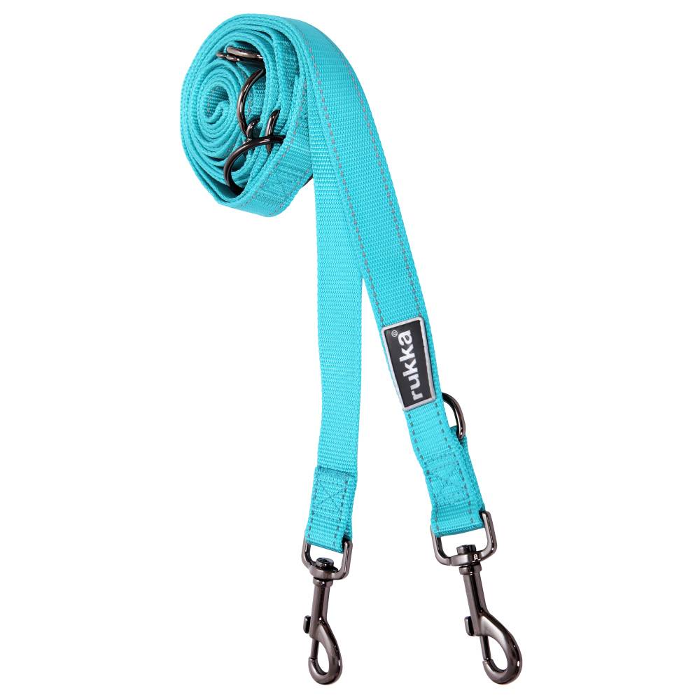 Поводок-перестежка для собак RUKKA Pets Bliss Multi Leash голубой M m pets дешеддер stylus размер m 7 5 х 16 см голубой 1 шт