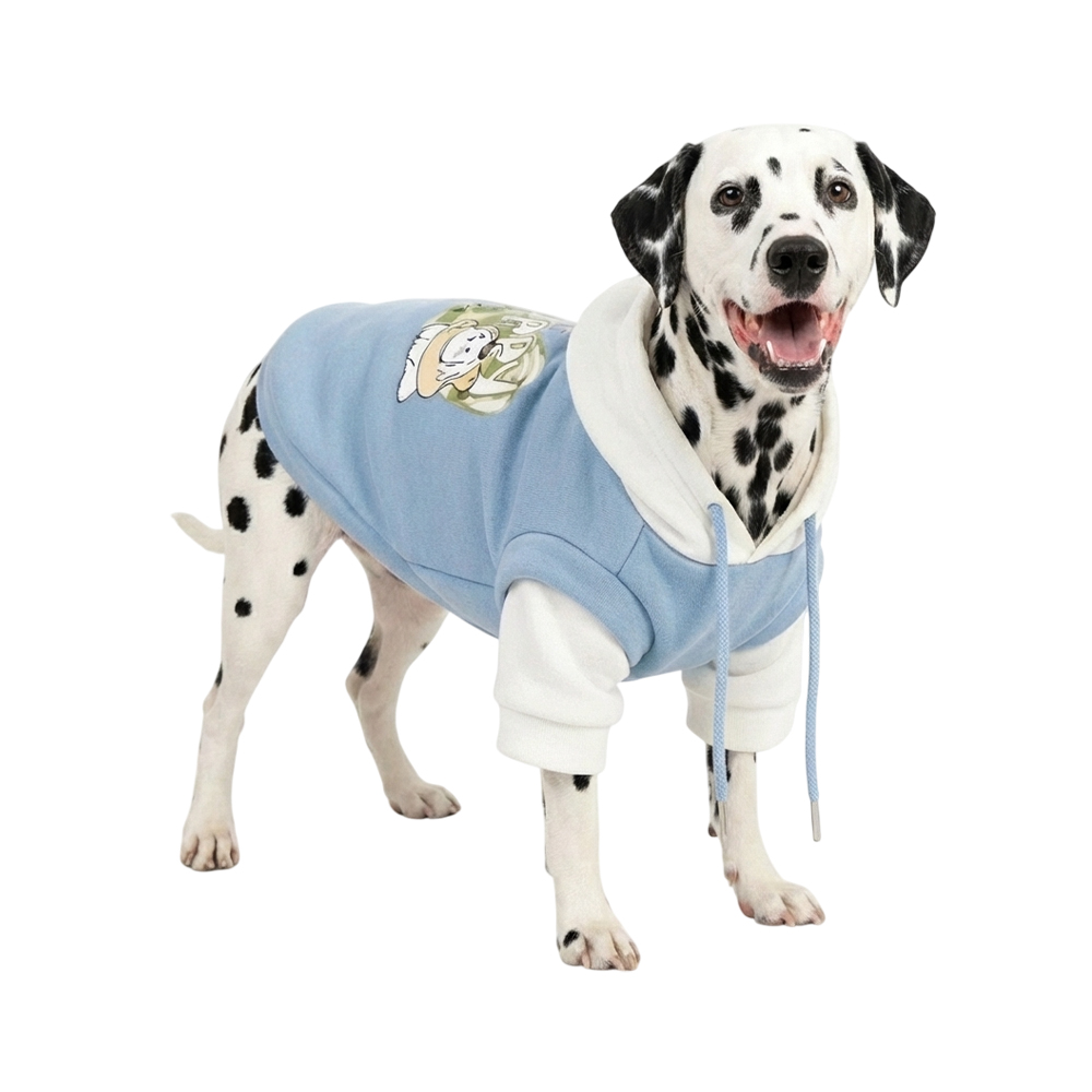 Толстовка для собак Foxie Cute Puppy XL (дл.спины 45см, обх.груди 58-62см, обх.шеи 44см) голубая фото