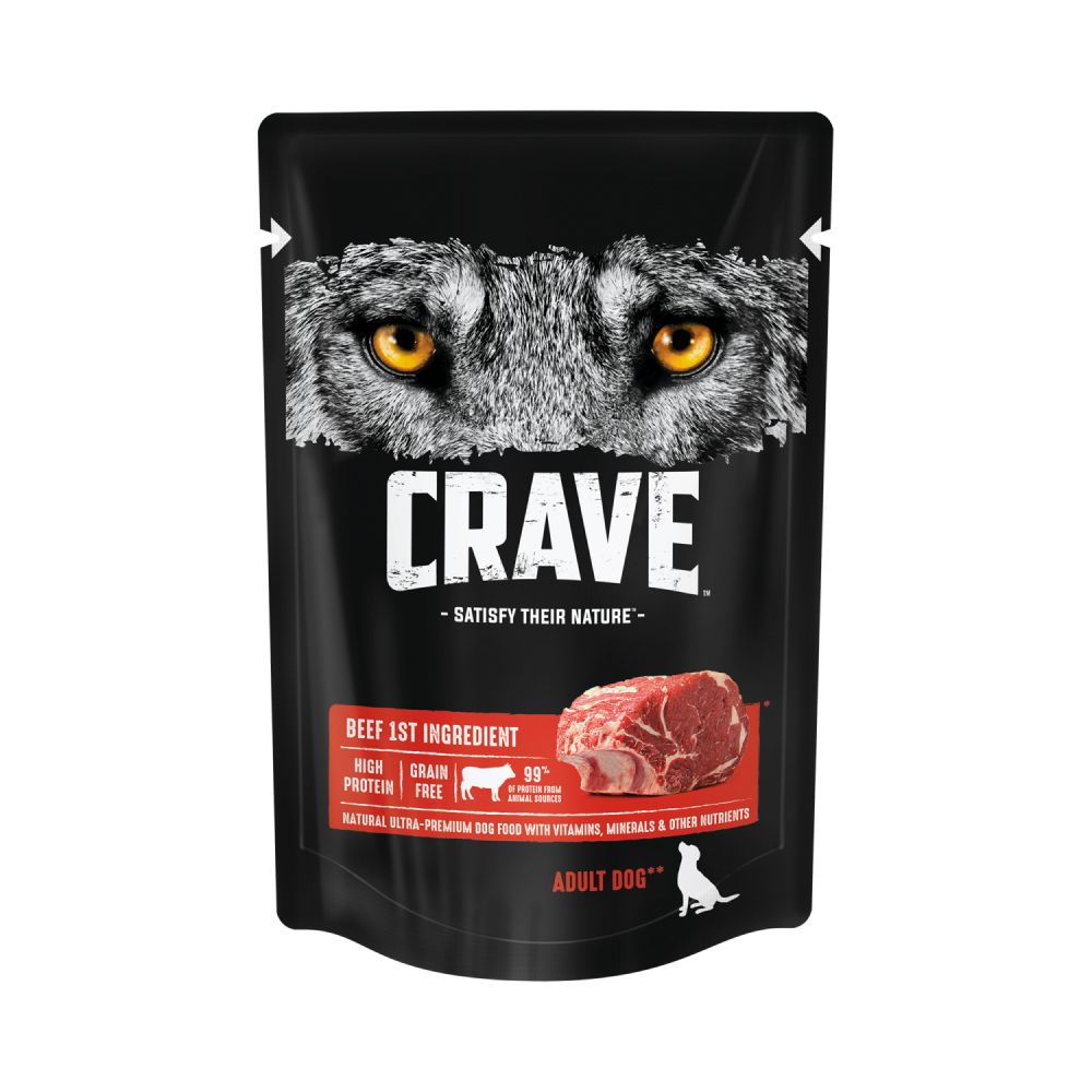 Корм для собак Crave Говядина пауч 85г корм для собак nutro говядина с томатами пауч 85г