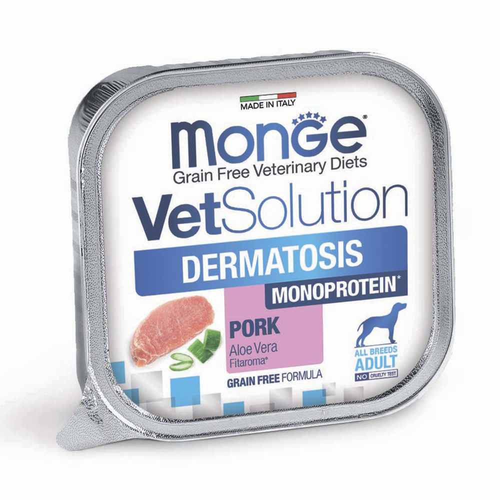 Корм для собак Monge VetSolution Dermatosis с чувствительной кожей ламист. 150г