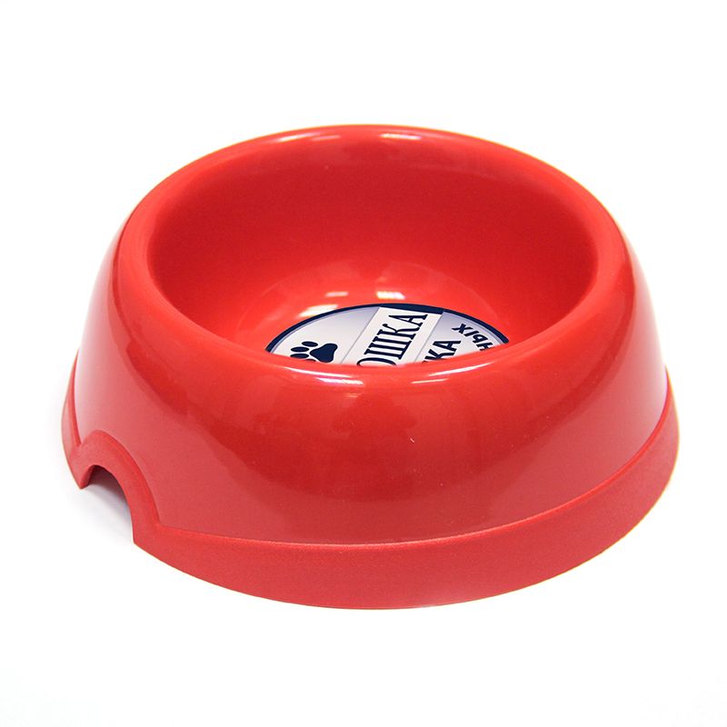Миска для животных ХОРОШКА пластиковая красная 750мл миска c весами для животных красная с принтом
