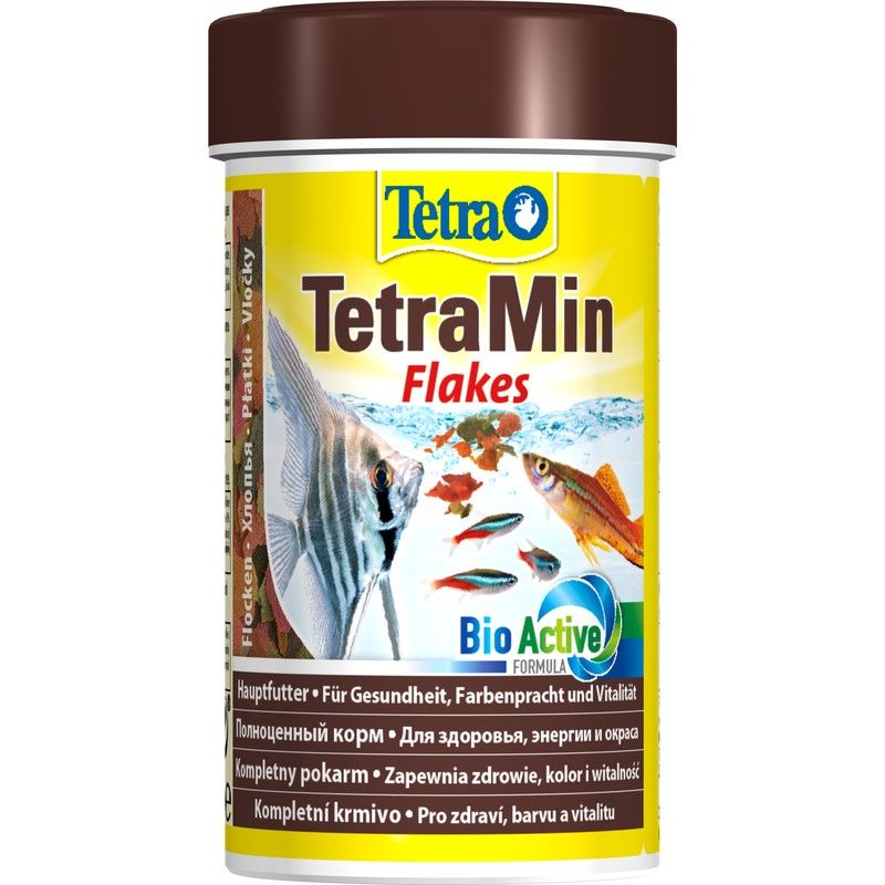 Корм для рыб TETRA Min для всех видов рыб в виде хлопьев 100мл корм для рыб tetra menu для всех видов рыб 4 вида мелких хлопьев 100мл