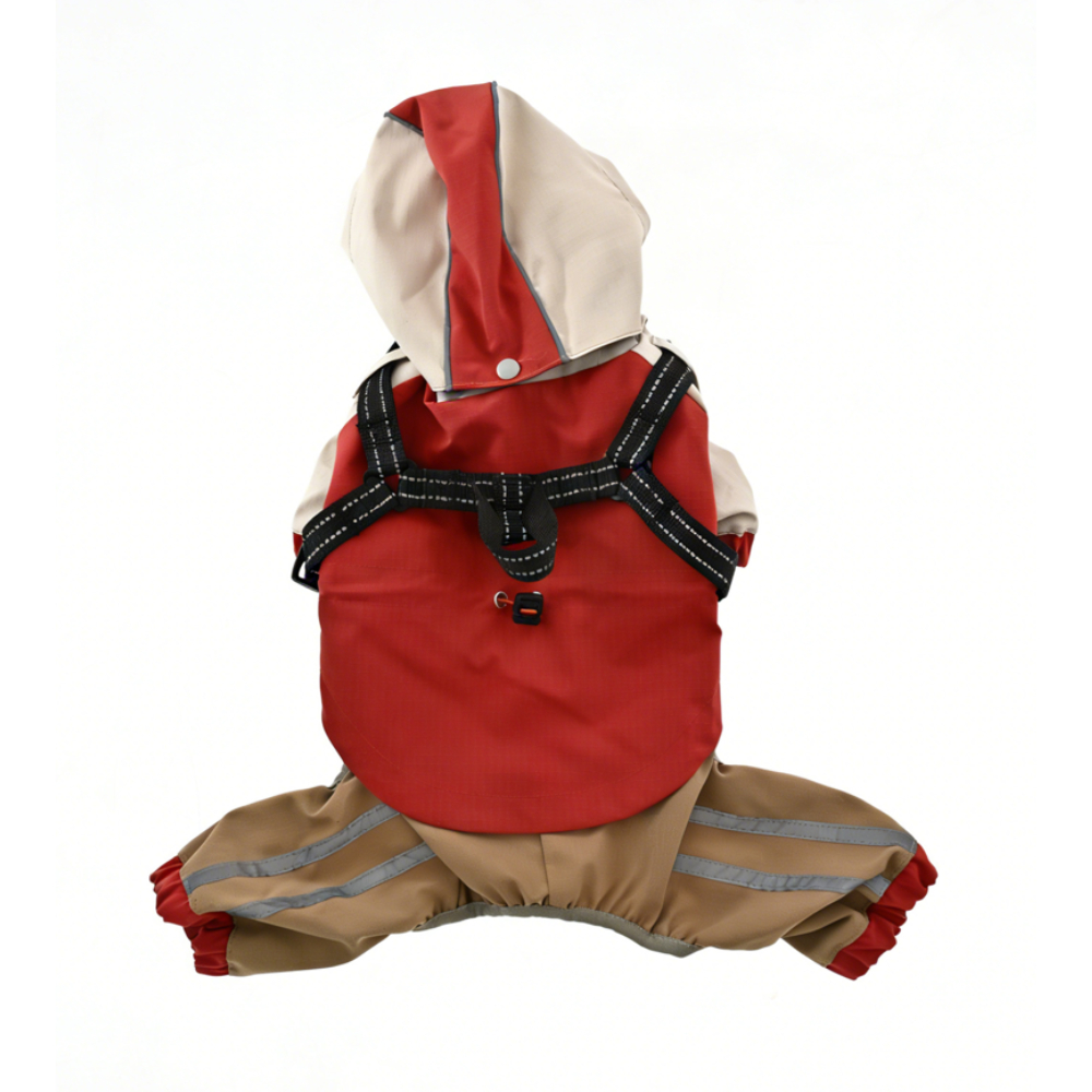 Комбинезон для собак Foxie Hikers XL со шлейкой (длина спины 45см) красный