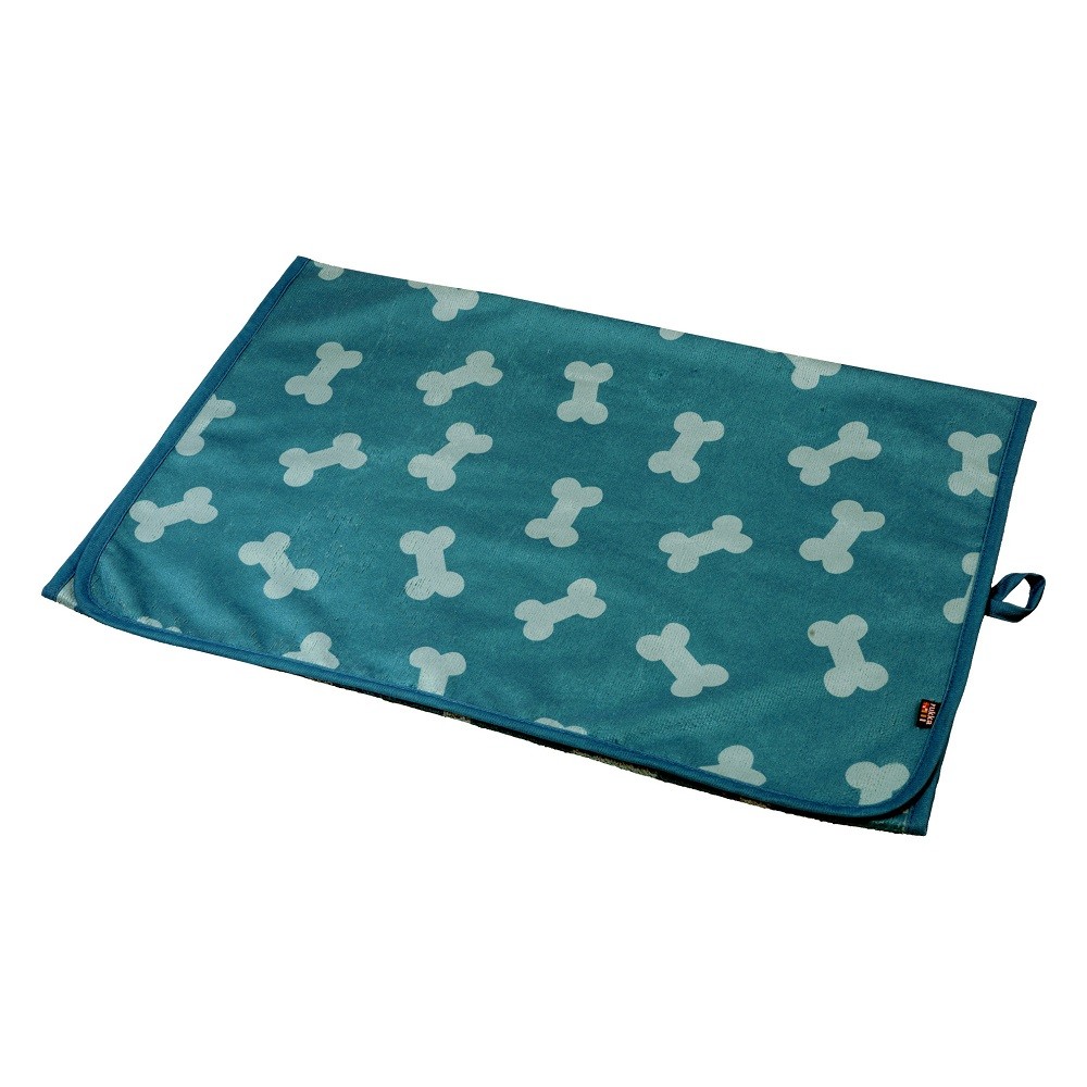 Полотенце для собак RUKKA Pets Micro Medium Towel голубой полотенце для йоги 180 63 см tunturi yoga towel с мешком для переноски синее