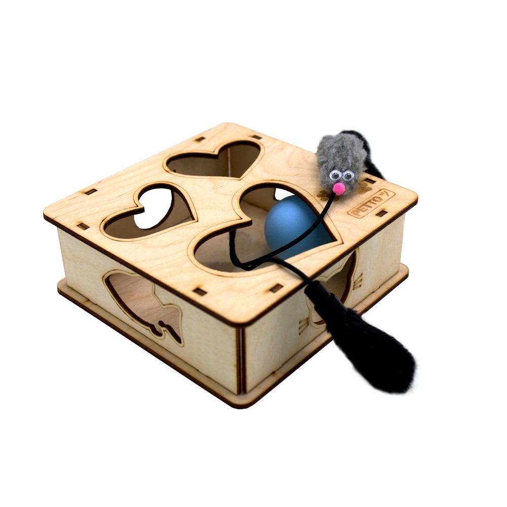 Платформа игровая для кошек GoSi Квадрат-S с шариком и игрушкой