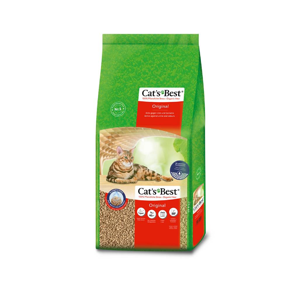 Наполнитель для кошачьего туалета Cats Best Original древесный 40л 172кг 4898₽