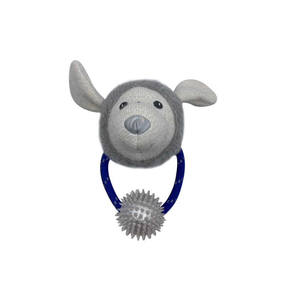 Игрушка для собак CHOMPER Galaxy Овечка с веревочным кольцом размер M цена и фото