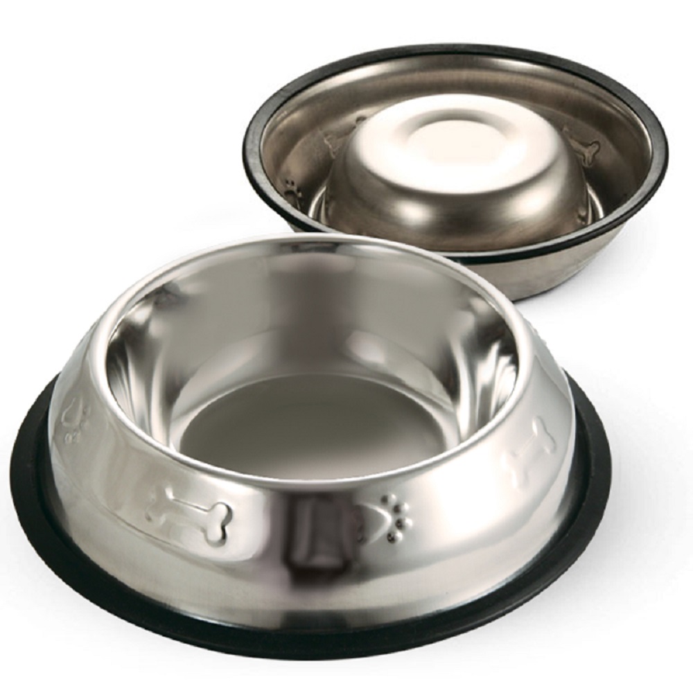 Миска для животных TRIOL металлическая на резинке с тиснением 200мл 286₽