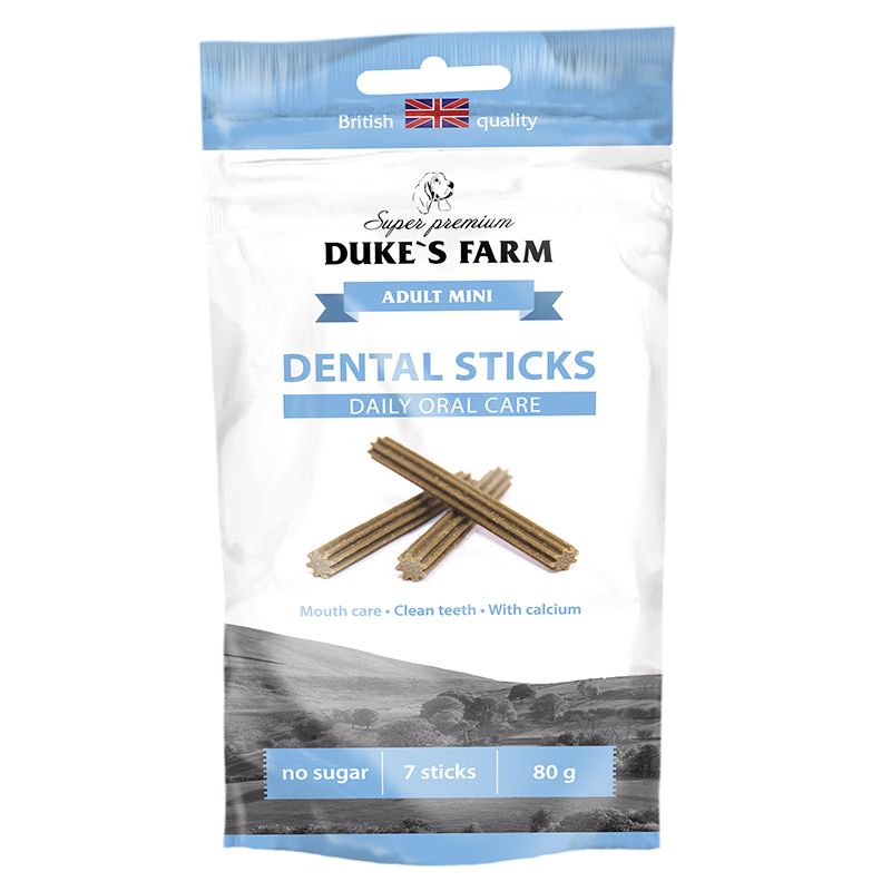 Лакомство для собак DUKE'S FARM Dental sticks adult mini dog breeds для мелких пород 80г