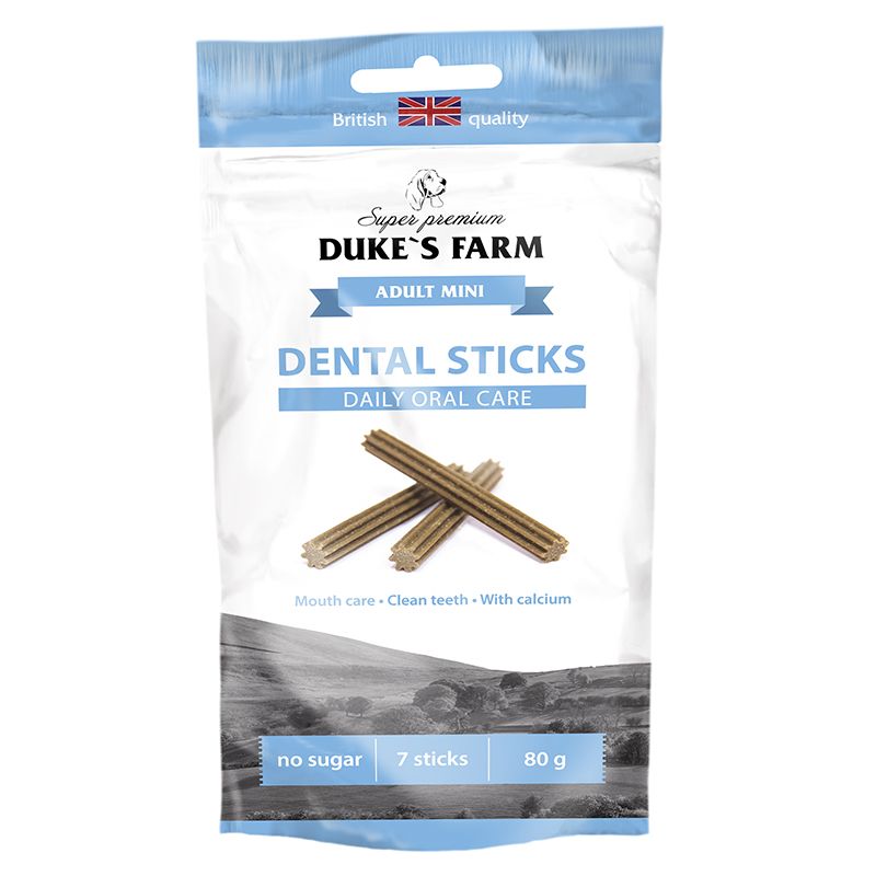 Лакомство для собак DUKE'S FARM Dental sticks adult mini dog breeds для мелких пород 80г