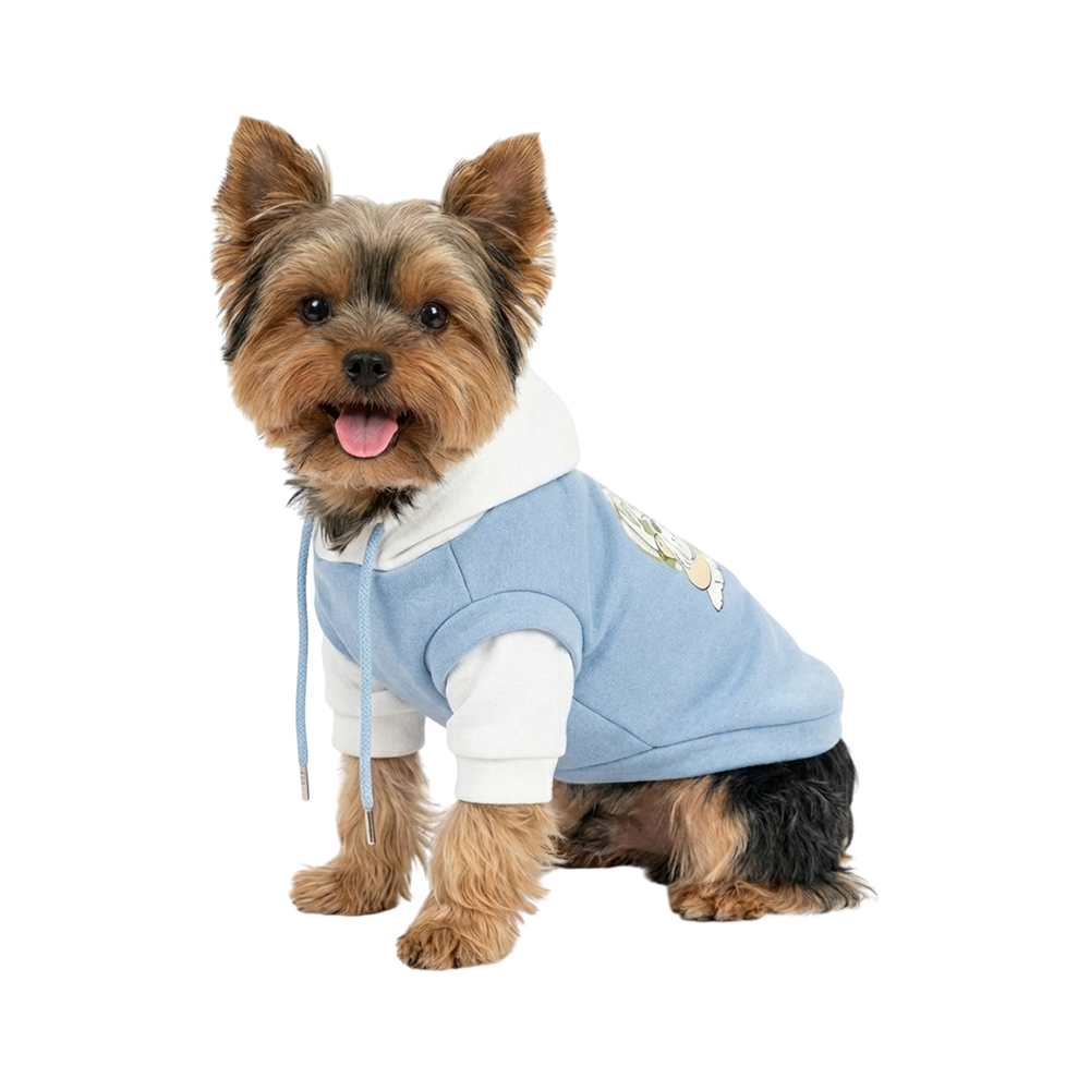 Толстовка для собак Foxie Cute Puppy XS (дл.спины 25см, обх.груди 38-42см, обх.шеи 25см) голубая фото