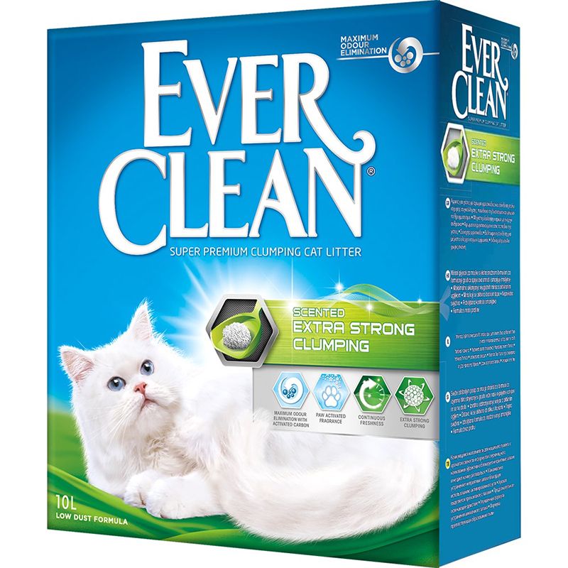 Наполнитель для кошачьего туалета EVER CLEAN Scented Extra Strong комкующийся с ароматиз.10л