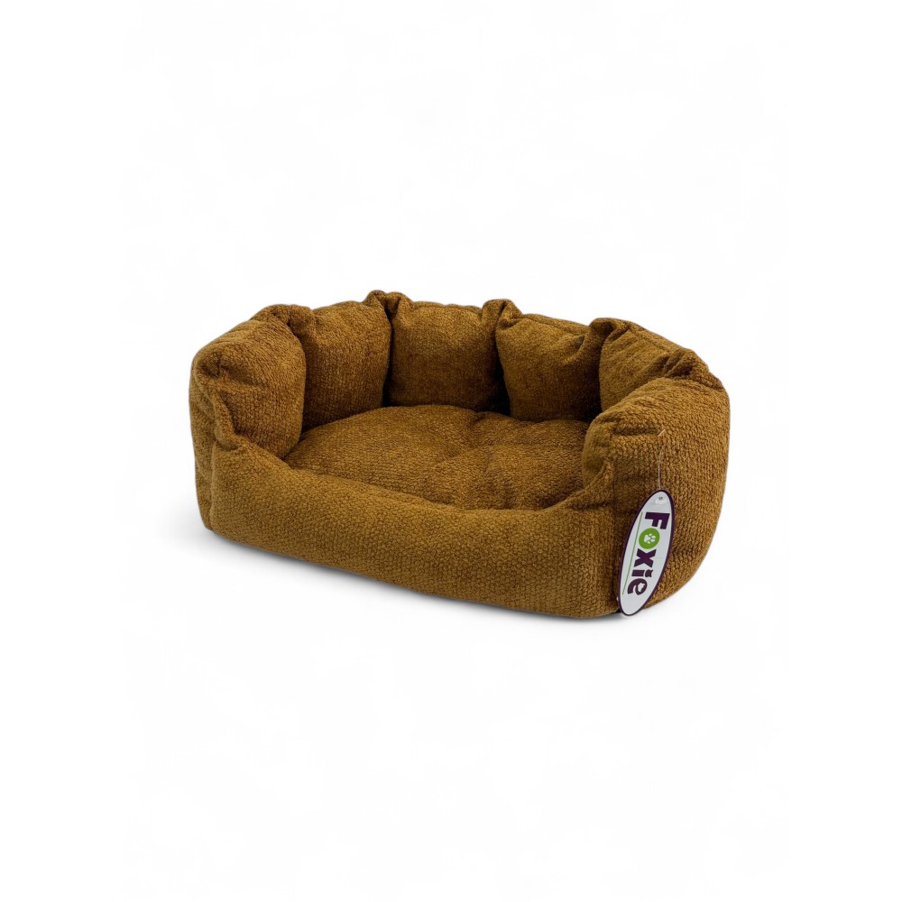 Лежак для животных Foxie Prime lounge 53х46см овальный оранжевая радость