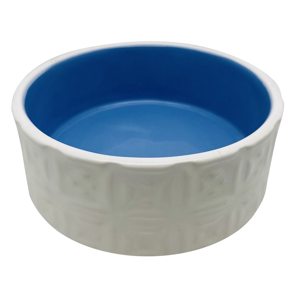 миска для животных foxie rhombus bamboo bowl серая керамическая на подставке 15 5х15 5х4 5см 820мл Миска для животных Foxie Rhombus синяя керамическая 12,5х12,5х5см 330мл