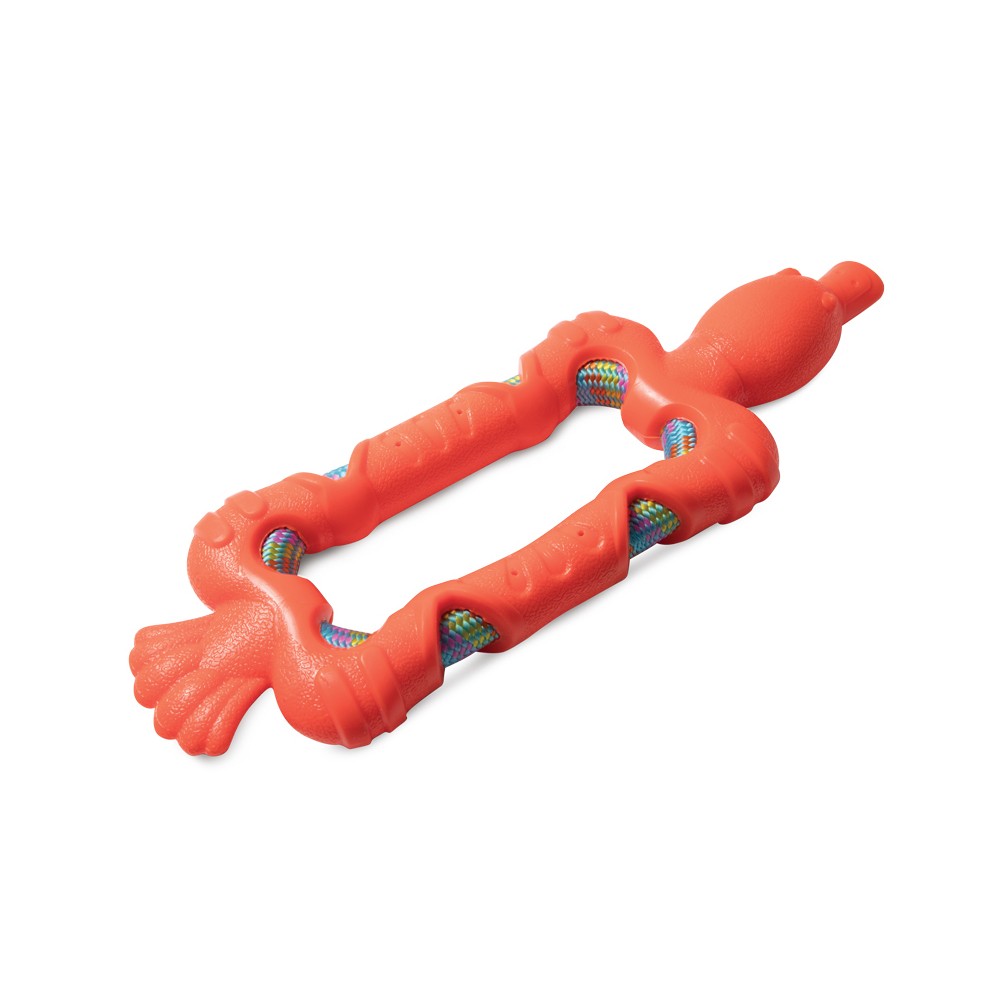 Игрушка для собак TRIOL Aqua Утка с плетеной веревкой, термопластичная резина 300мм игрушка для собак zolux мяч термопластичная резина малиновая 7 5см