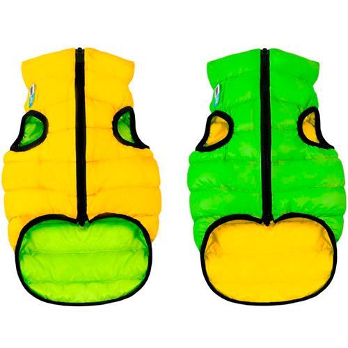 Куртка для собак AiryVest двухсторонняя размер XS 25см салатово-желтая