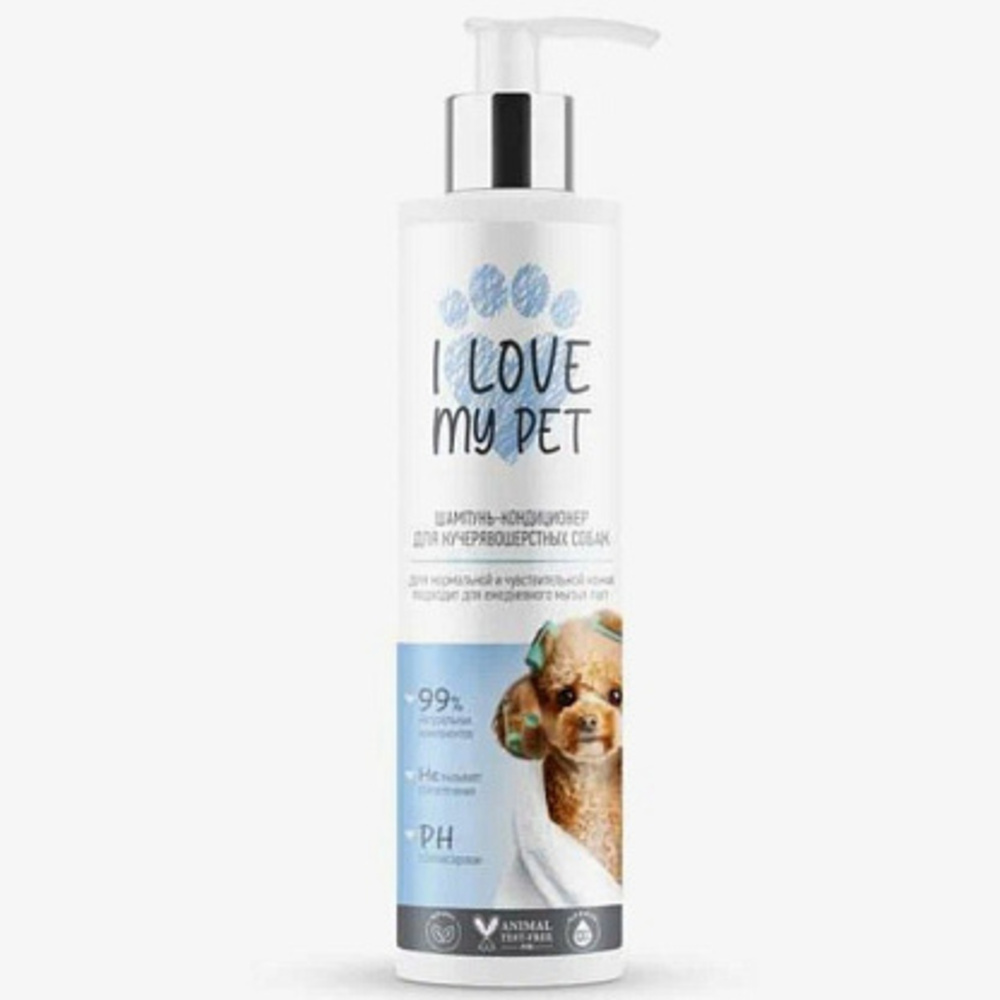 Шампунь-кондиционер для собак I LOVE MY PET для кучерявошерстных 250мл 566₽