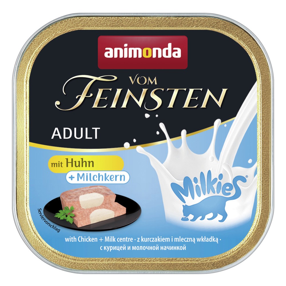 Корм для кошек Animonda Vom Feinsten Adult курица с молоком ламист. 100г
