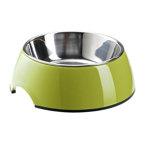 Миска для животных SUPERDESIGN на меламиновой подставке лайм 0,16л