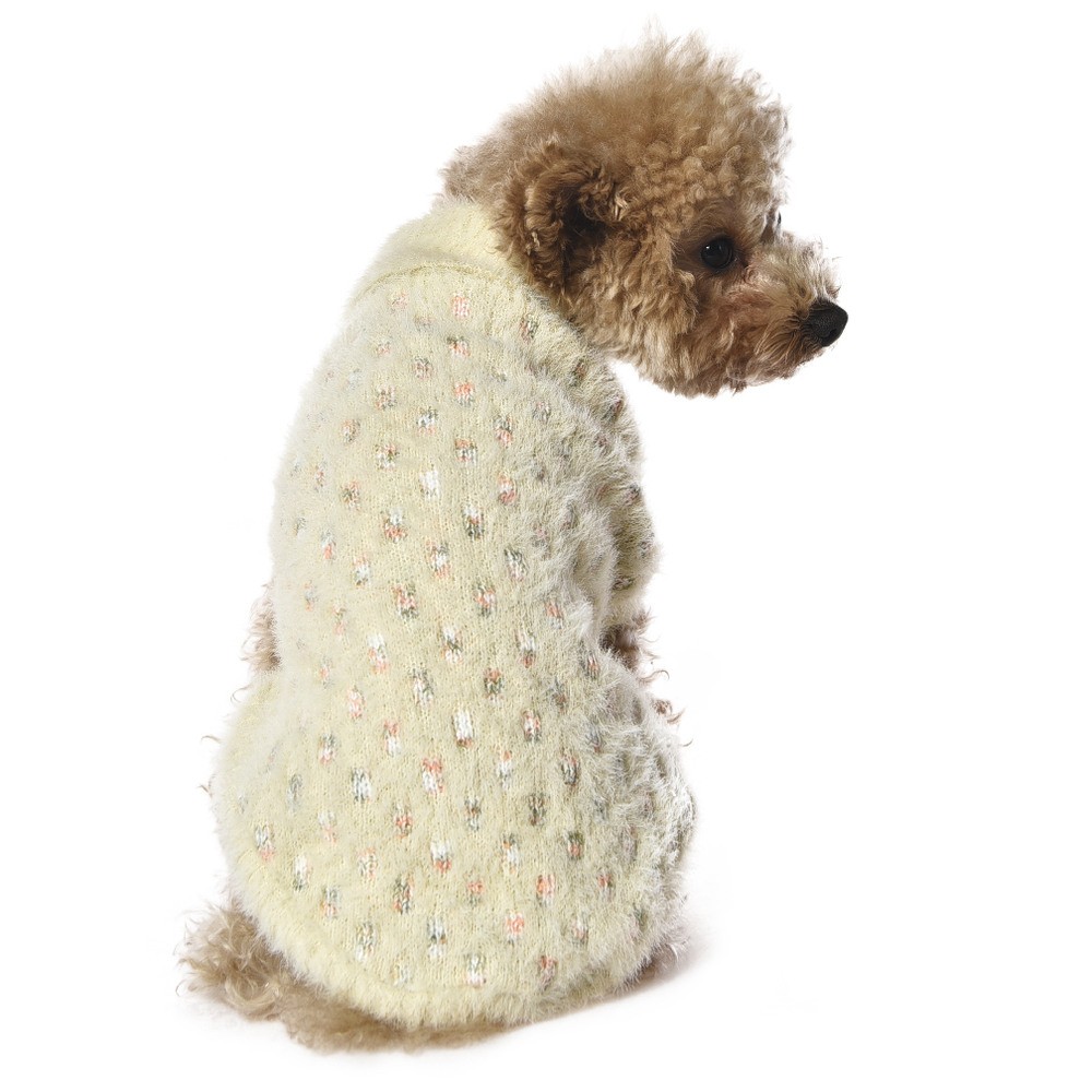 цена Свитер для собак Foxie Fluffy cloud XL (длина спины 45см, обхват груди 54-58см) белый