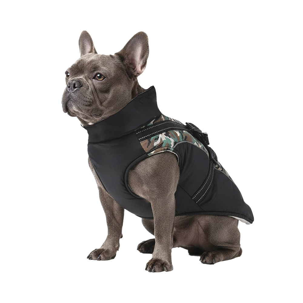 Куртка со шлейкой для собак Foxie Army р S длина спины 30см обхват груди 47-53см 749₽